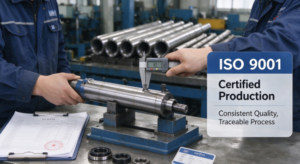 ISO 9001 certified hydraulic cylinder manufacturer quality inspection